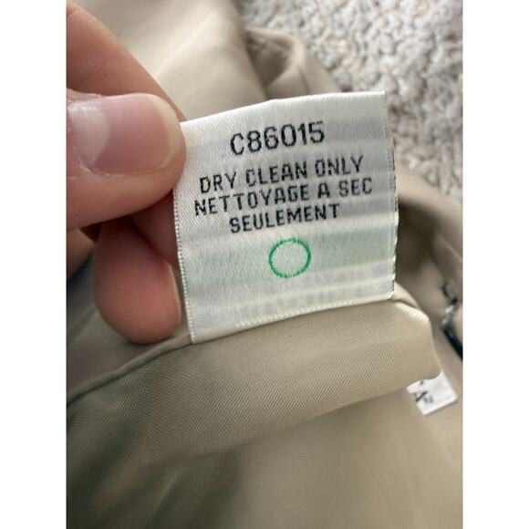 Jessica Size 14 Outdoor Snap Button Overcoat Beige V Neck Long Sleeve - Picture 8 of 9